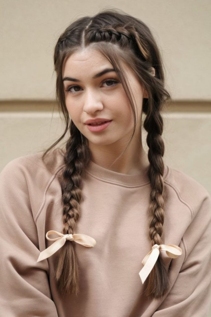 Satin rope double braid neat structured graduation style