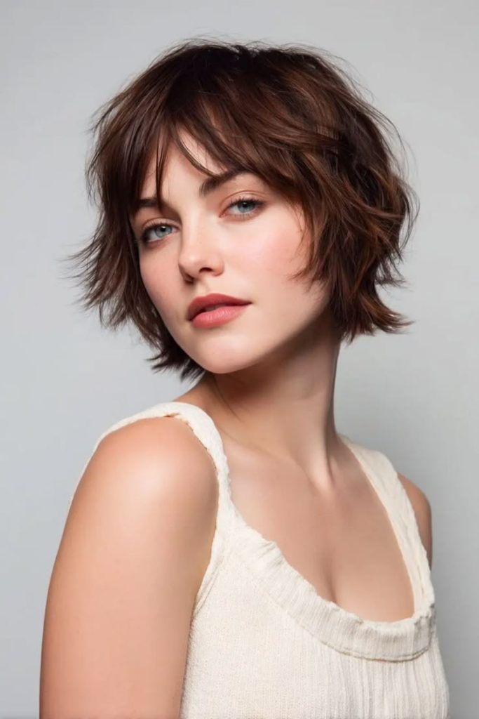 Curtain crop soft parted relaxed natural flow