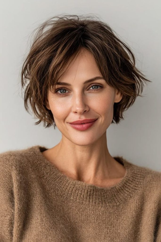 Solar Flare choppy energetic layered hair.