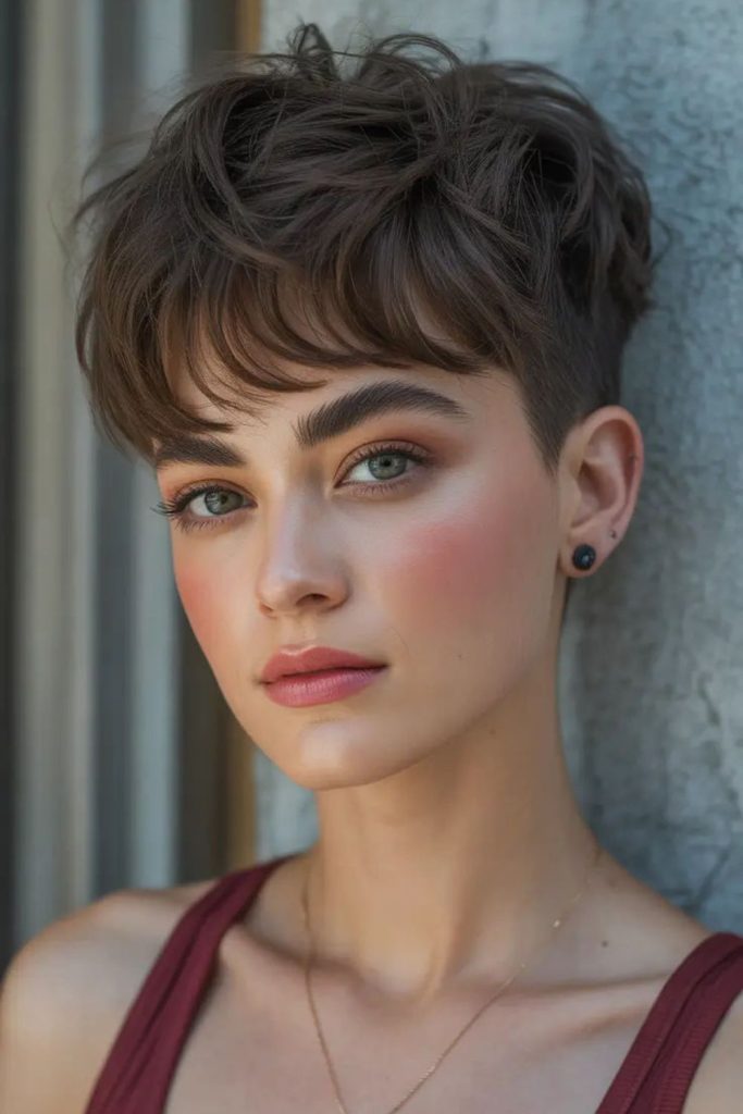 playful short crop flick layers