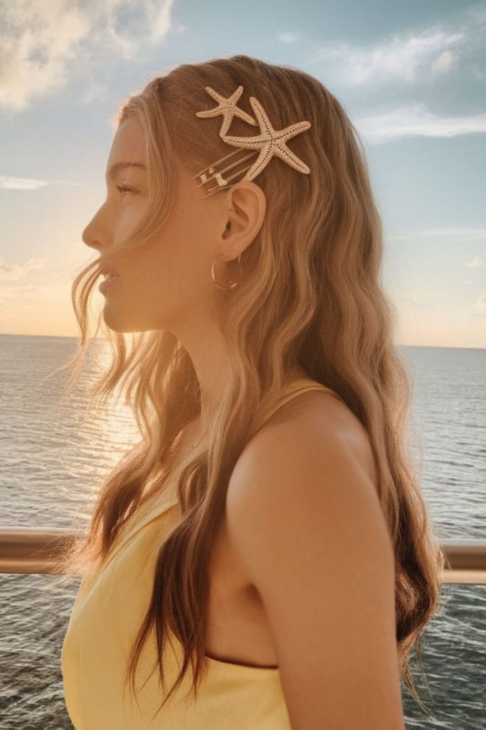Starfish pinned loose beach curls