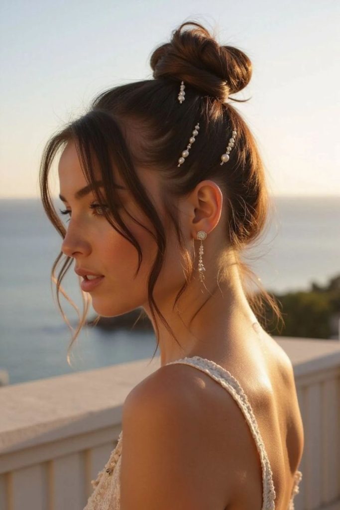 Starfish inspired twisted bun secure finish