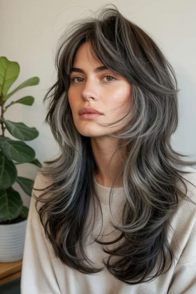 Storm layer wild cut voluminous chaotic textured style