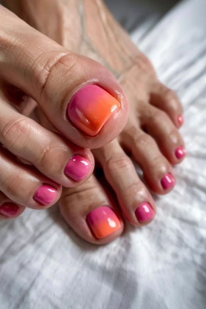 Crystal ice shard silver toenail design