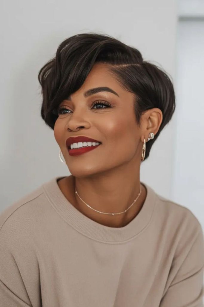 Taper fade bixie clean fade textured top style