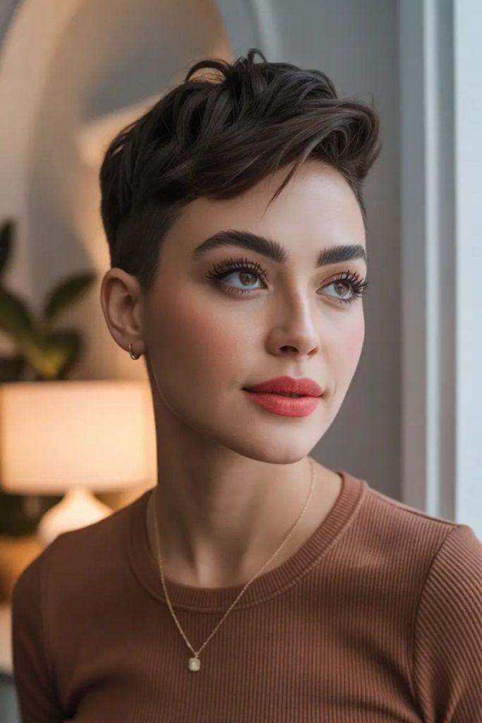 Velvet pixie soft layered glow style