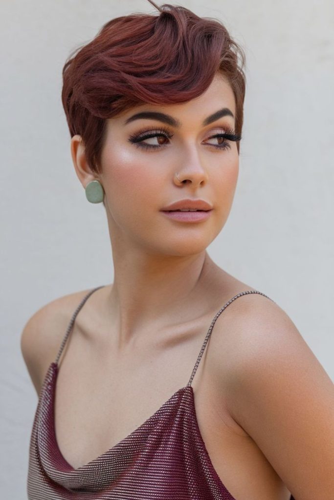 Velvet Nova pixie edgy short style.