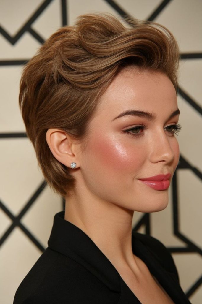 soft airy cropped pixie cut