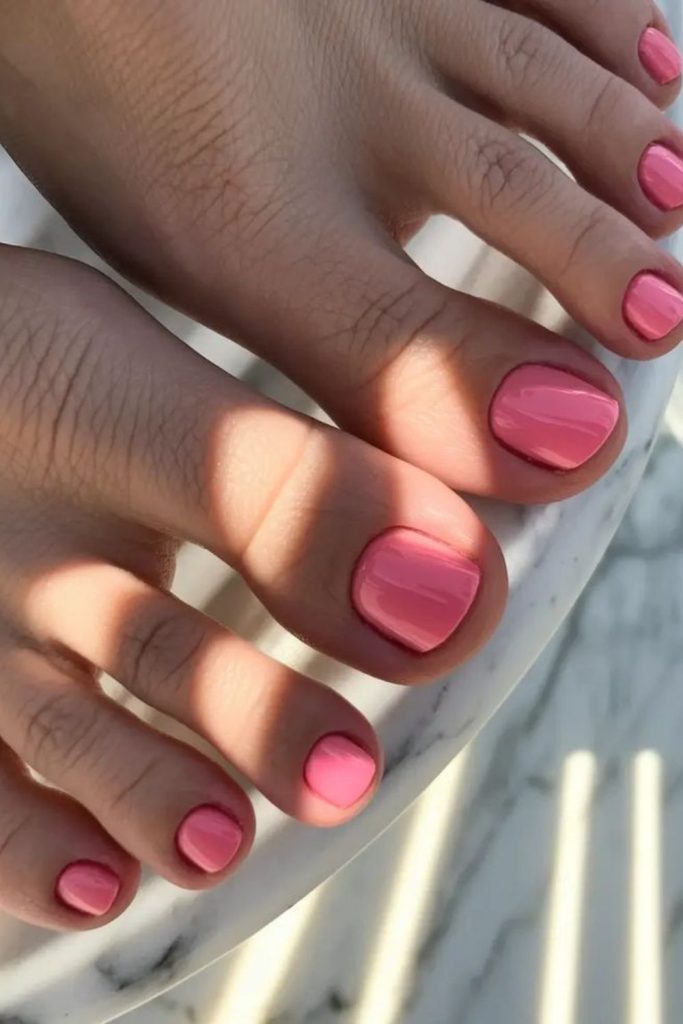 Watermelon fun fruity summer toe nails