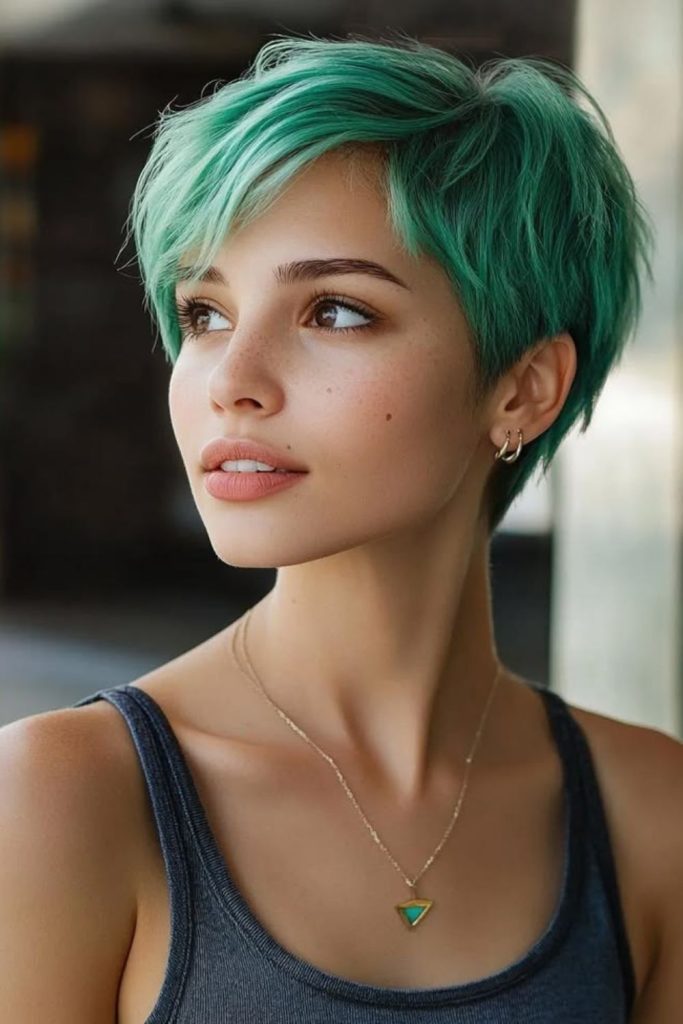 Neon crop slice bold futuristic edgy look