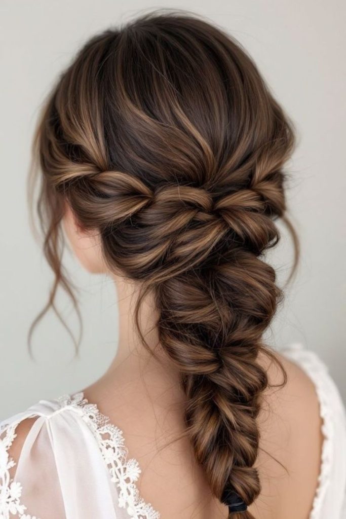 Waterfall braid with flowing soft waves