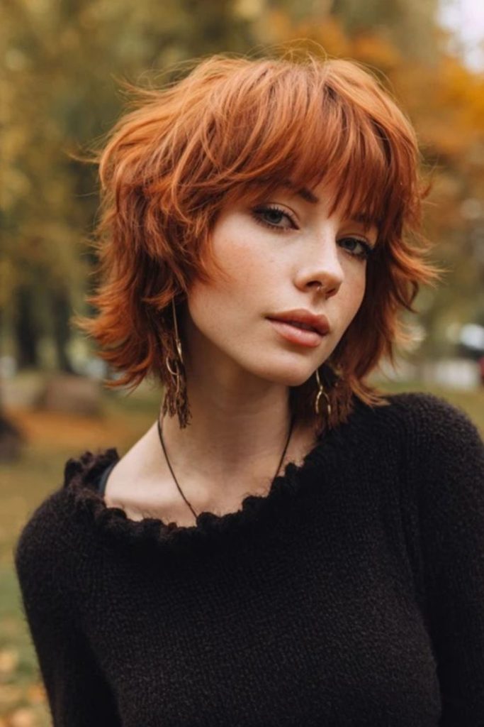 Wild flame shag messy bold layers