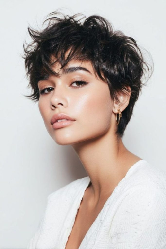 Wild pixie messy energetic textured hair design