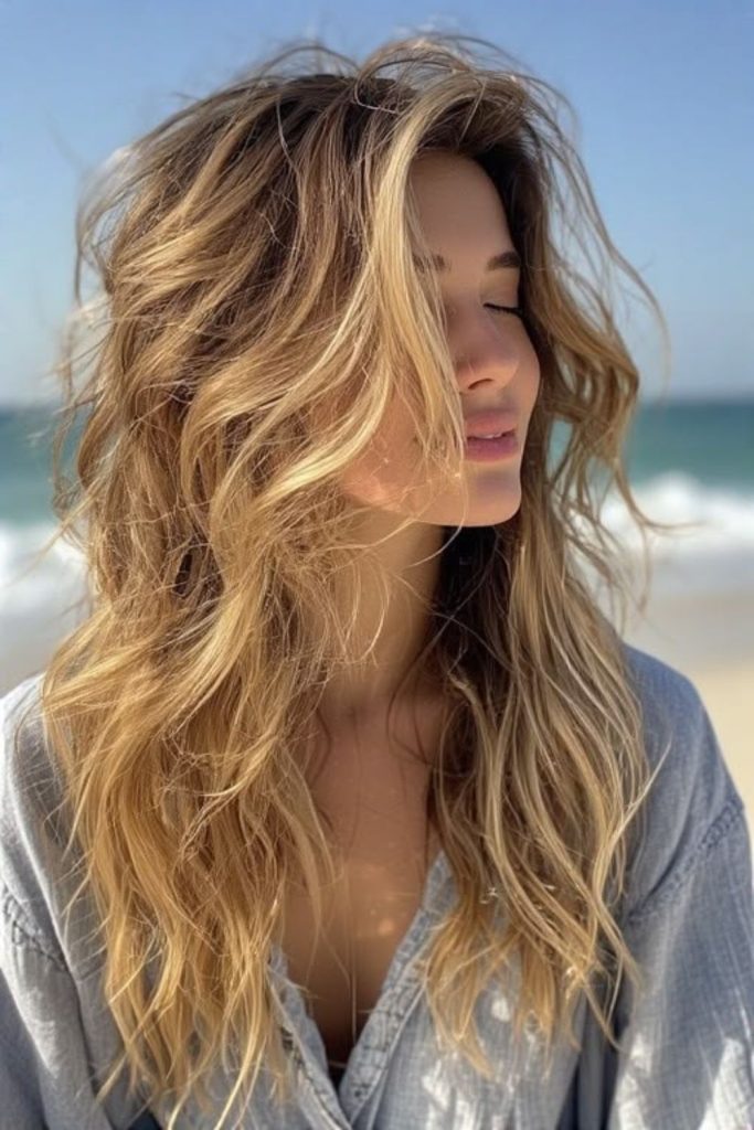 Wind surf shag layered cut