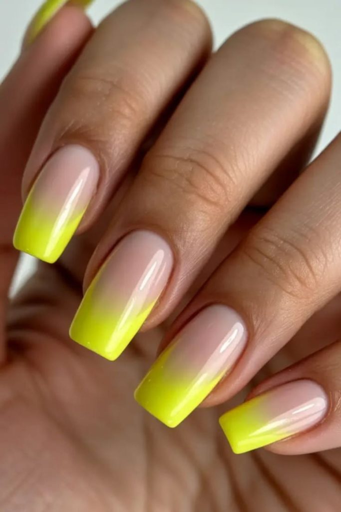 Acid French neon edge design