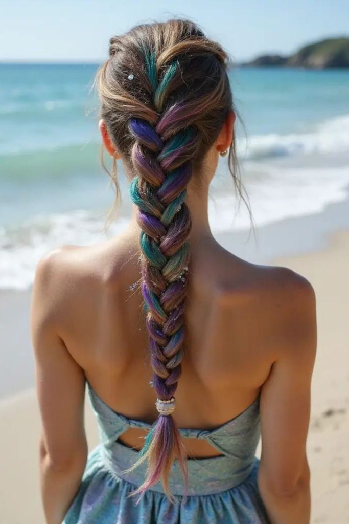 Flowing beach braid elegance