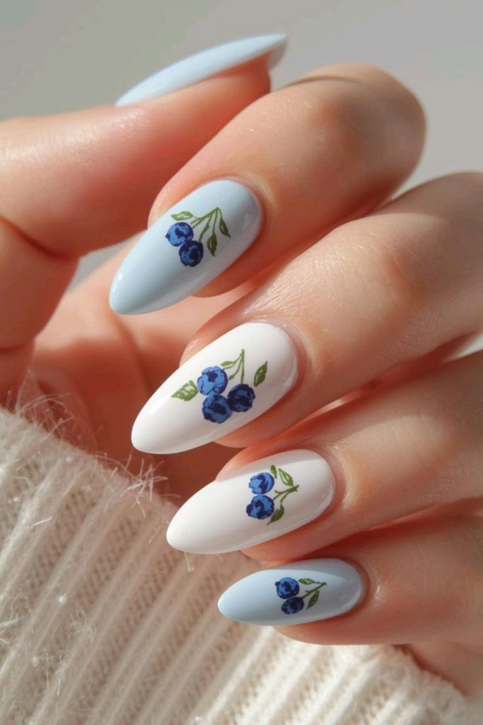 Blackberry jam inspired nail art.