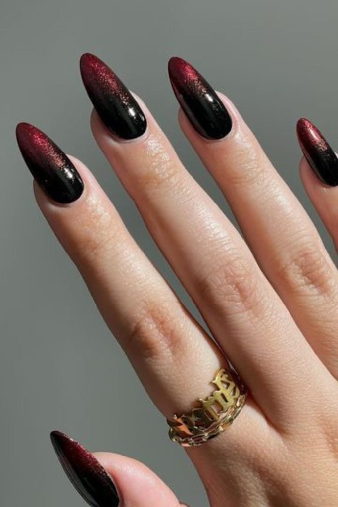 Blood moon velvet black red tips