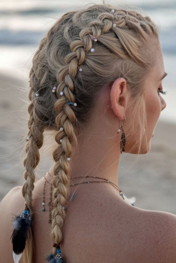 Slick braided pony ocean style