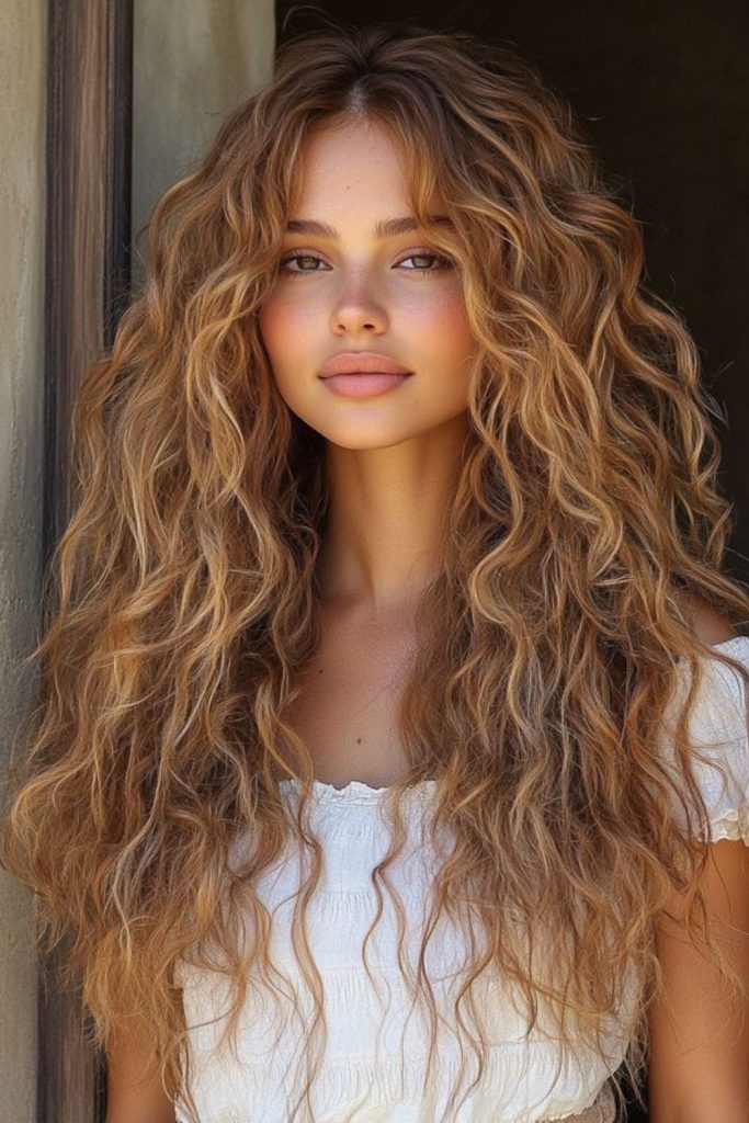 Coral glowing curls drifting with warm soft radiance