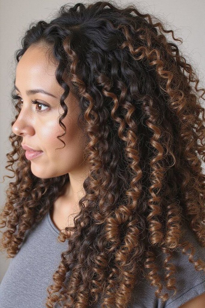 Defined ringlet curls polished uniform spiral pattern