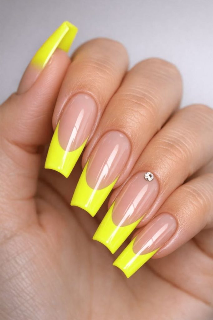Canary wing feather nail art