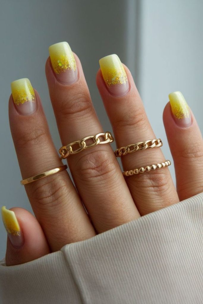 Honey drip neon yellow tips