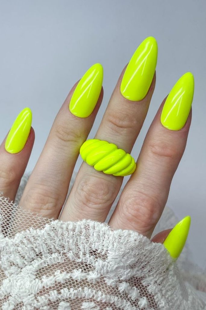 Lemon drip art glossy effect