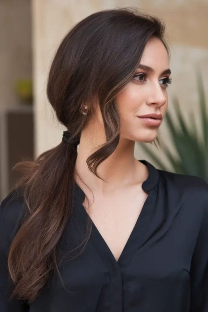 Espresso sleek pony glossy tight style