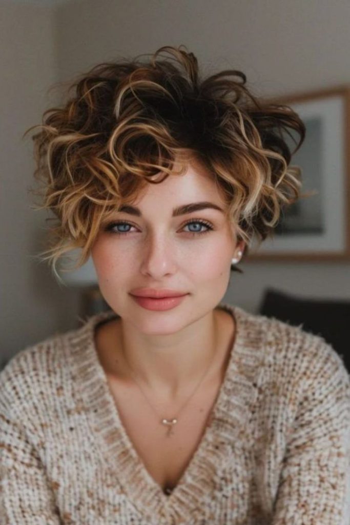 Golden glow pixie with halo curls