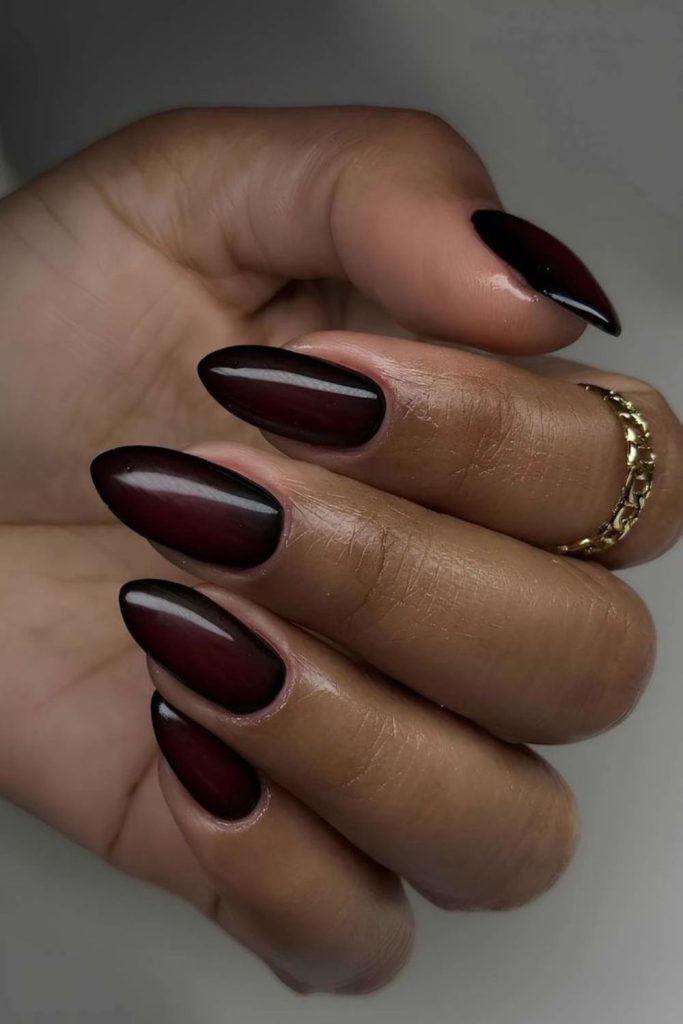 Gothic cherry slash edgy nail art