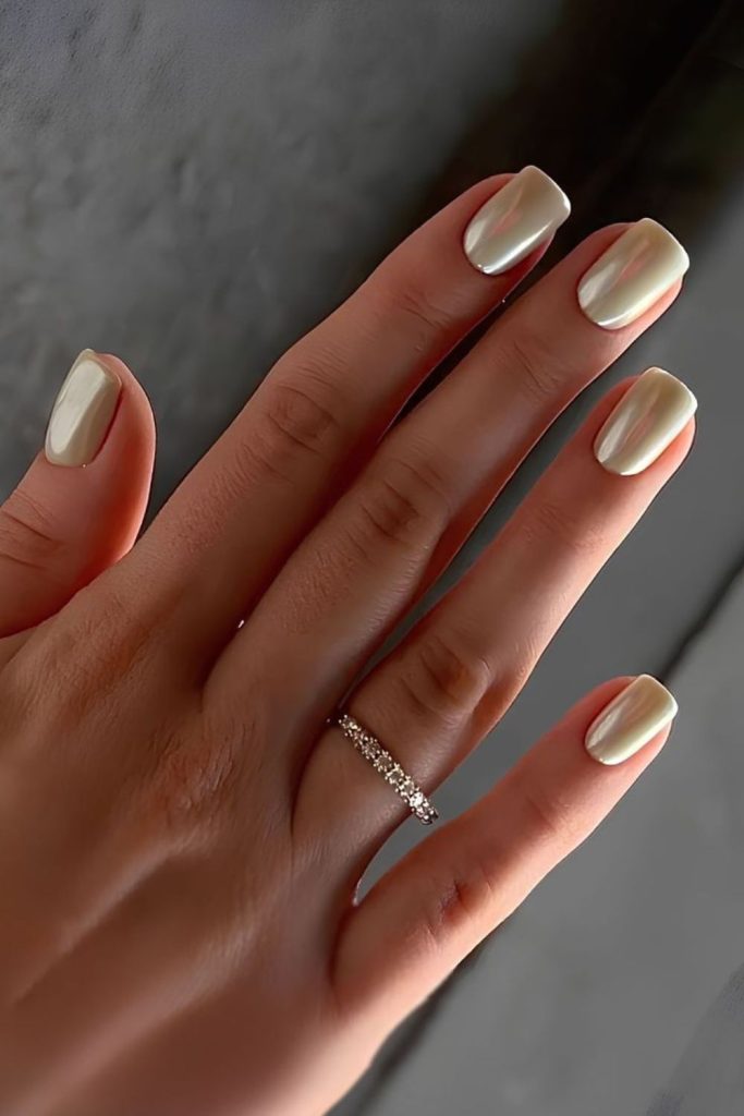 Honey butter soft yellow square nails