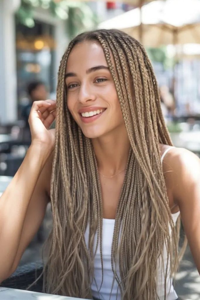 Loose braids soft romantic summer