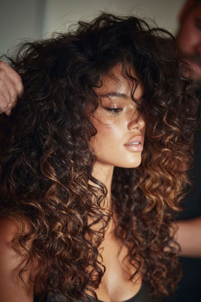 Lava inspired twisted curls flowing with fiery energy