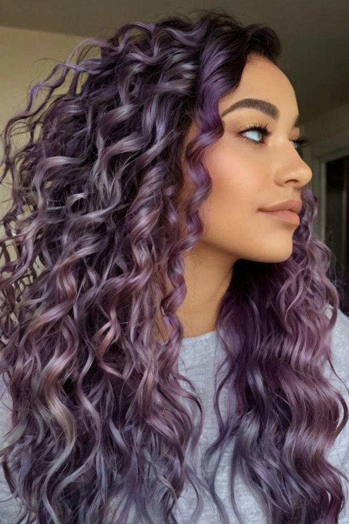 Lavender scented breeze curls drifting softly downward