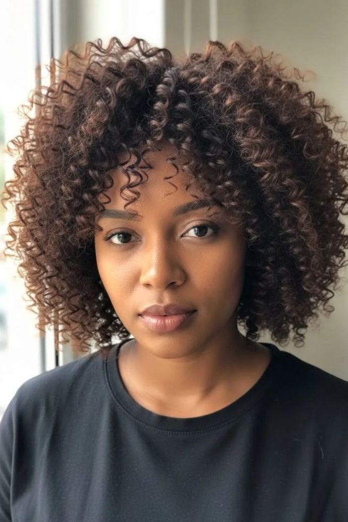 Layered crochet coils fluffy cloud volume.