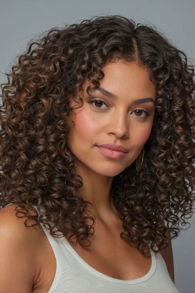 Layered curl symphony balanced textured volume style