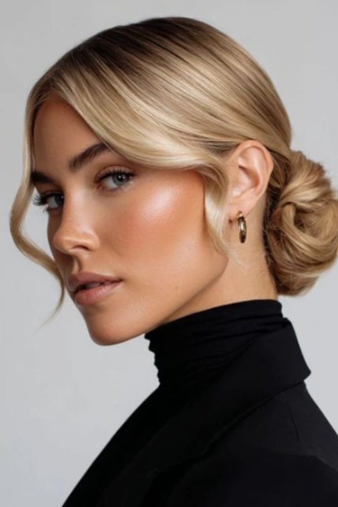 Silver mist swoop hairstyle with dreamy soft cosmic floating effect