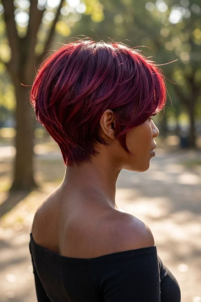 Maple glow feathered pixie style