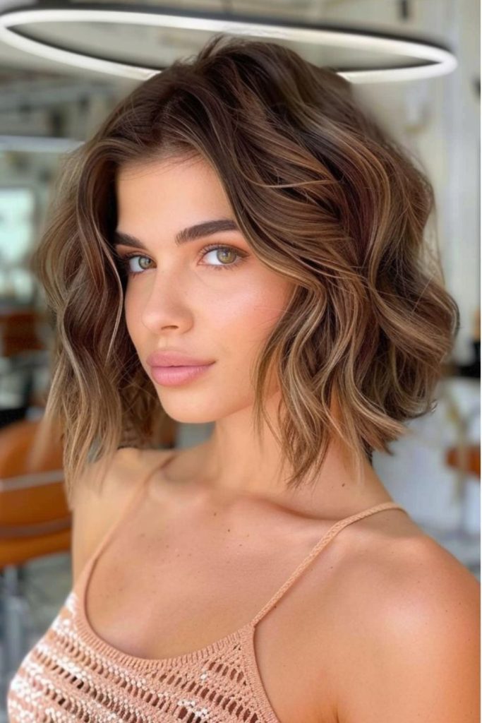 Maple textured bob trendy soft shape