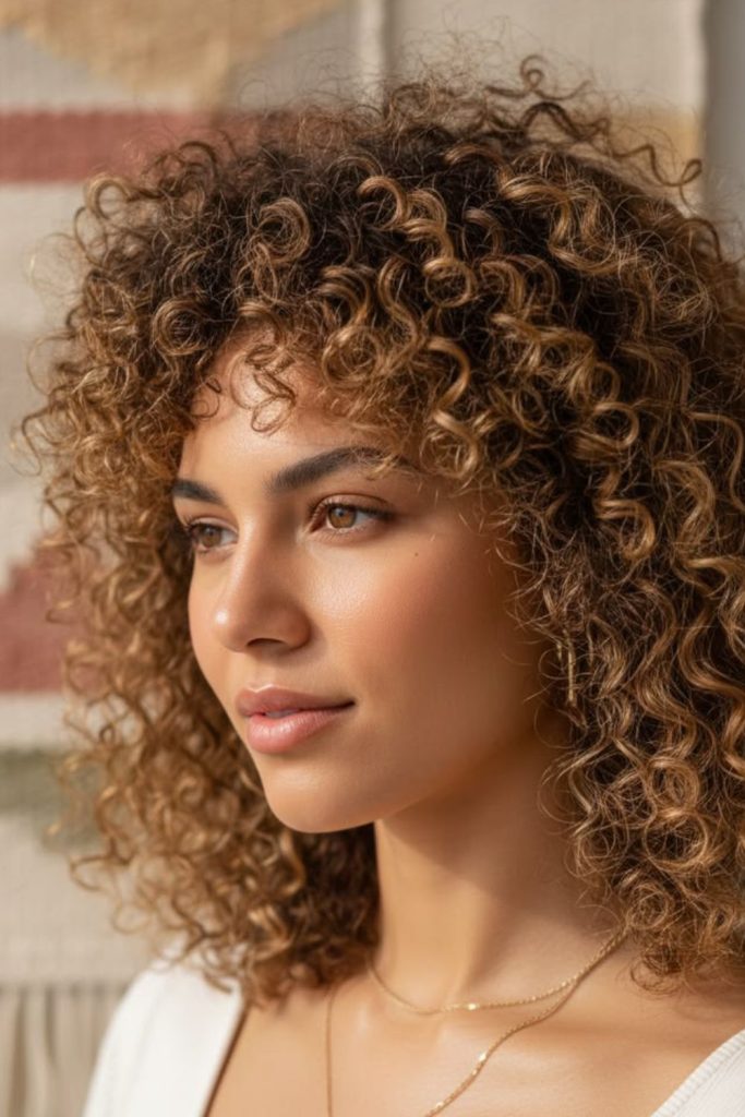 Messy chic curls effortless textured modern hairstyle