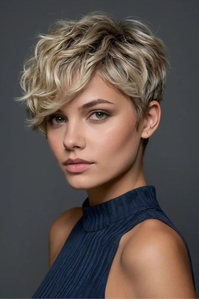 Mystic aura curly pixie hairstyle