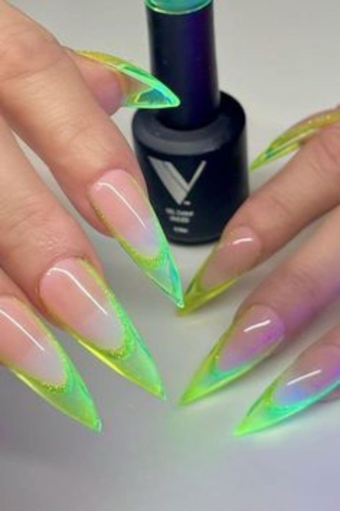 Jungle neon stiletto black accents