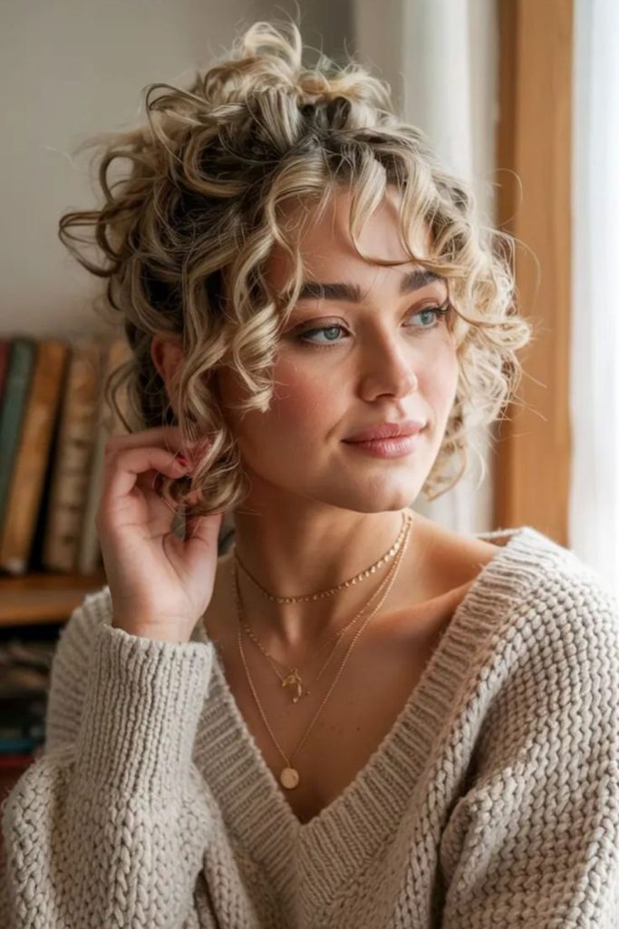 Royal elegant drifting curly ringlets.