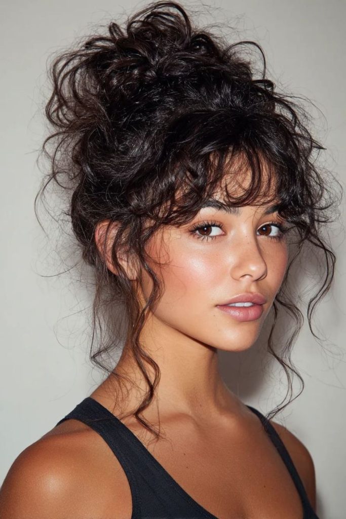 Cloud soft formal curly puff.