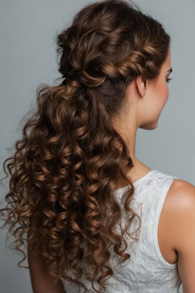 Smooth refined curly hairstyle with polished luxurious finish.