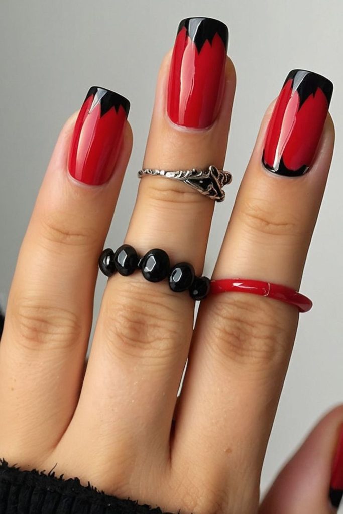 Scarlet fang french twist nail style