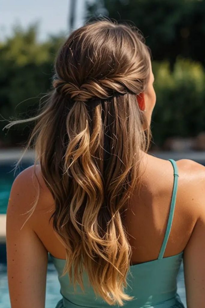 Half knot soft wavy style