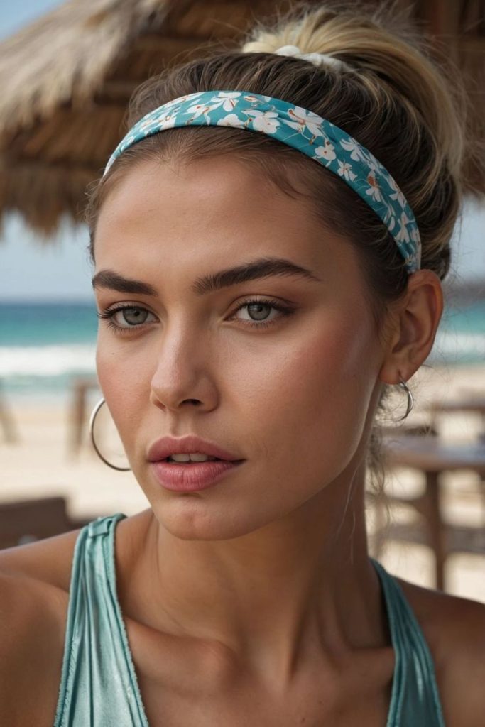Braided headband sea spray look