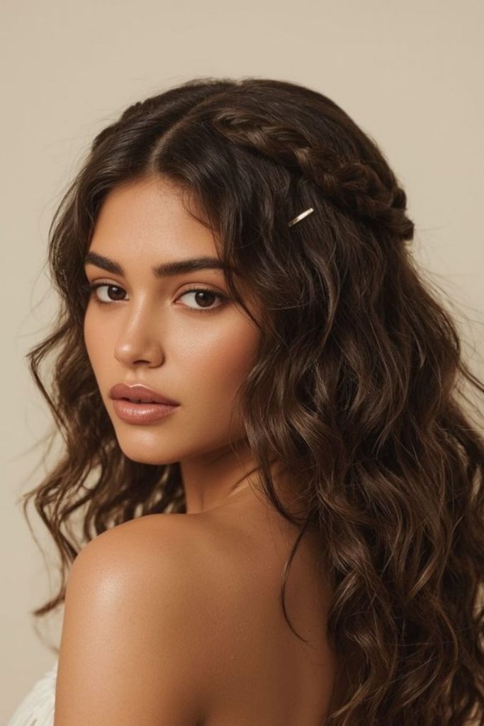 Silky twisted curls with volume.